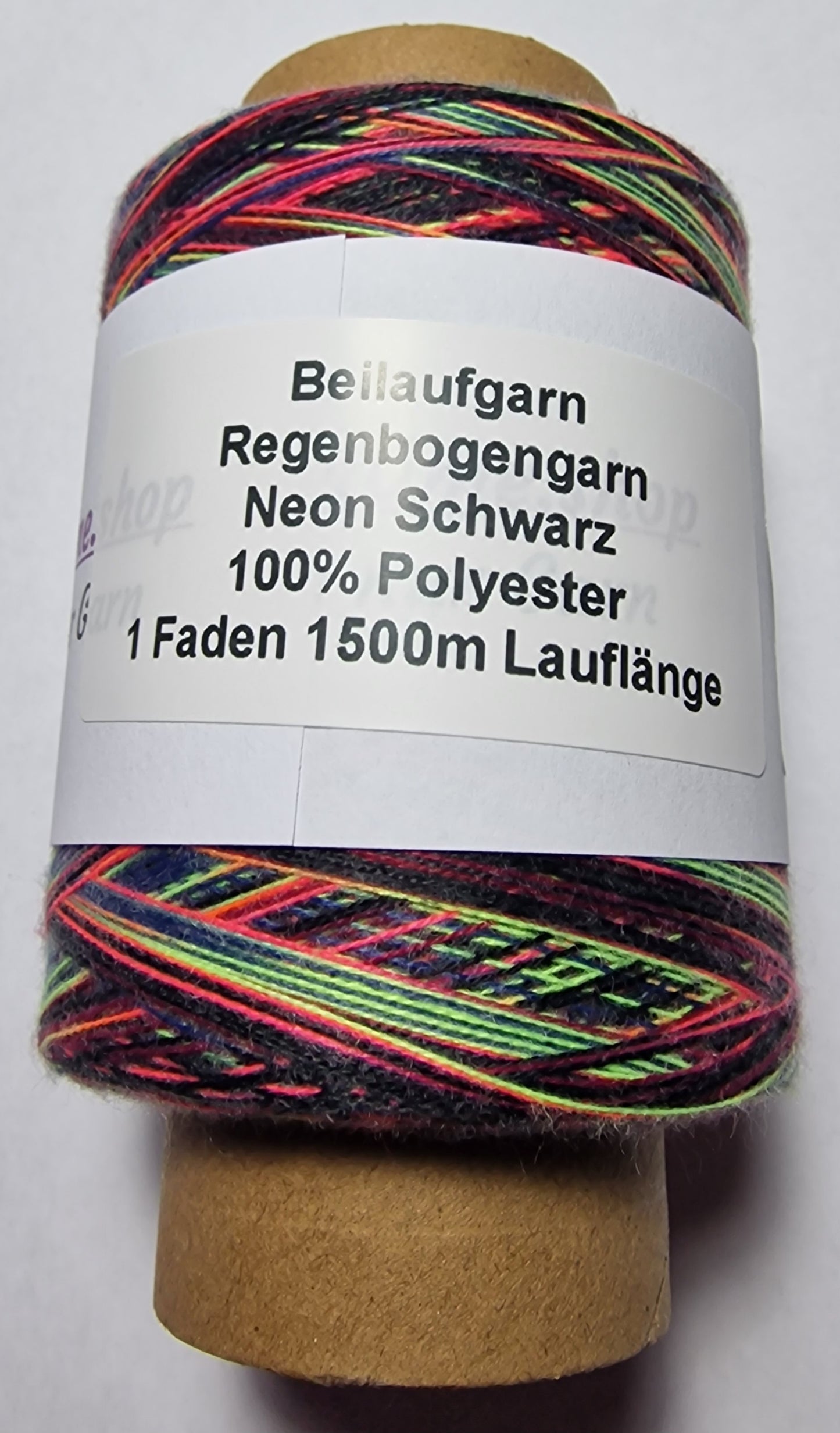 Sale Regenbogengarn Neon Schwarz mit 1500 Meter 1 Fädig 100% Polyester