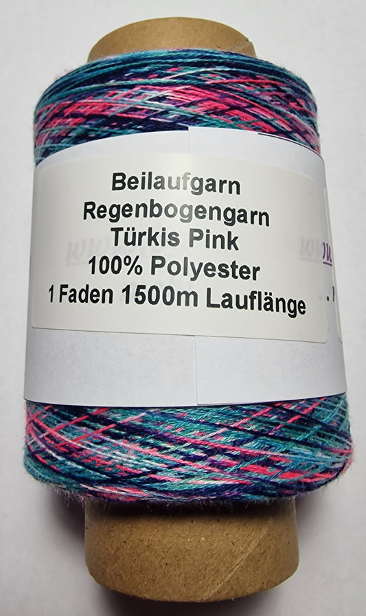 Sale Regenbogengarn Türkis Pink mit 1500 Meter 1 Fädig 100% Polyester