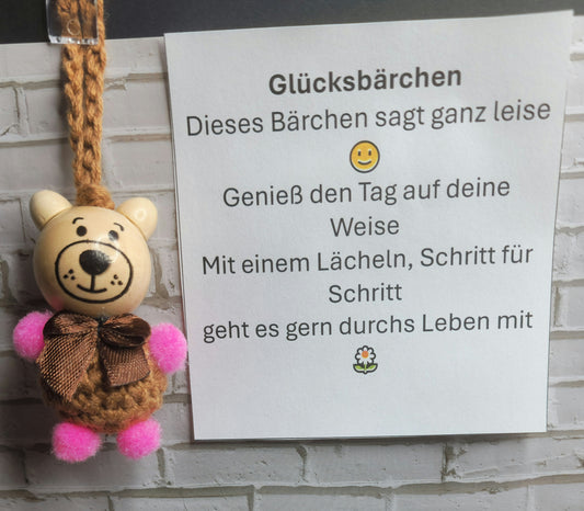 🍀 Gehäkelte Glücksbärchen – kleine Glücksbringer mit Herz 🍀